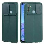 For OPPO A53 2020/ A32 5G / A33 2020 / A53s Litchi Texture Sliding Camshield TPU Phone Case(Dark Green)