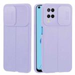 For OPPO A54 4G Litchi Texture Sliding Camshield TPU Phone Case(Light Purple)