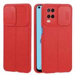 For OPPO A54 4G Litchi Texture Sliding Camshield TPU Phone Case(Red)