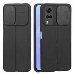 For OPPO F17 Pro / Reno4 Lite / A93 / Reno4 F Litchi Texture Sliding Camshield TPU Phone Case(Black)