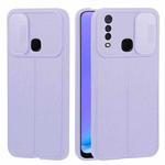 For vivo Y17 Litchi Texture Sliding Camshield TPU Phone Case(Light Purple)