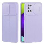 For Samsung Galaxy A52 5G / 4G Litchi Texture Sliding Camshield TPU Phone Case(Light Purple)
