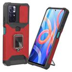 For Xiaomi Redmi Note 11S / Note 11 4G 2022 Sliding Camera Cover Design PC + TPU Shockproof Phone Case(Red)
