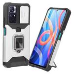 For Xiaomi Redmi Note 11S / Note 11 4G 2022 Sliding Camera Cover Design PC + TPU Shockproof Phone Case(Silver)