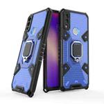 For Xiaomi Redmi Note 7 Space PC+TPU Shockproof Phone Case with Ring Holder(Blue)