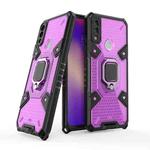 For Xiaomi Redmi Note 7 Space PC+TPU Shockproof Phone Case with Ring Holder(Purple)