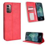 For Nokia G21 / G11 Magnetic Buckle Retro Texture Leather Phone Case(Red)