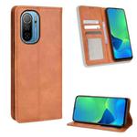 For Ulefone Note 13P Magnetic Buckle Retro Texture Leather Phone Case(Brown)