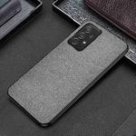 For Samsung Galaxy A13 4G Shockproof Splicing PU + Cloth Protective Case(Classical Gray)