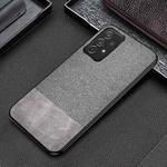 For Samsung Galaxy A73 5G Shockproof Splicing PU + Cloth Protective Case(Stitching Gray)