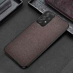 For Samsung Galaxy A73 5G Shockproof Splicing PU + Cloth Protective Case(Mercerized Brown)