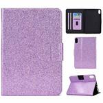 For Lenovo Legion Y700 Varnish Glitter Powder Smart Leather Tablet Case(Purple)