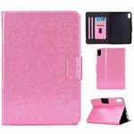 For Lenovo Legion Y700 Varnish Glitter Powder Smart Leather Tablet Case(Pink)