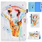 For Samsung Galaxy Tab S8 X700 X706 Colored Drawing Smart Leather Tablet Case(Watercolor Elephant)