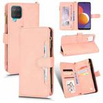 For Samsung Galaxy A12 / M12 Litchi Texture Zipper Leather Phone Case(Pink)