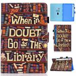 For Samsung Galaxy Tab S8 X700 X706 Colored Drawing Smart Leather Tablet Case(Library)