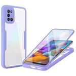 For Samsung Galaxy A21s Acrylic + TPU 360 Degrees Full Coverage Shockproof Phone Case(Purple)