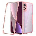 For Xiaomi 12 5G Acrylic + TPU 360 Degrees Full Coverage Shockproof Phone Case(Pink)