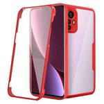 For Xiaomi 12 5G Acrylic + TPU 360 Degrees Full Coverage Shockproof Phone Case(Red)