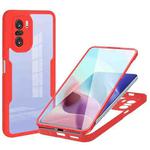 For Xiaomi Redmi K40 Acrylic + TPU 360 Degrees Full Coverage Shockproof Phone Case(Red)