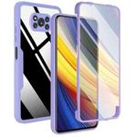 For Xiaomi Poco X3 NFC / X3 Acrylic + TPU 360 Degrees Full Coverage Shockproof Phone Case(Purple)