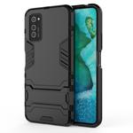 For Huawei Honor V30 Shockproof PC + TPU Protective Case with Invisible Holder(Black)