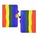 For Lenovo Legion Y700 Colored Drawing Smart Leather Tablet Case(Rainbow)