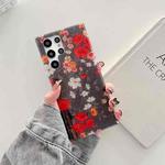 For Samsung Galaxy S22 5G Shell Pattern Flower TPU Phone Case(Red Flower)