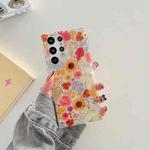 For Samsung Galaxy S22 Ultra 5G Shell Pattern Flower TPU Phone Case(Sun Flower)