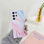 For Samsung Galaxy S22 5G Laser Marble TPU Phone Case(Pink Cloud)