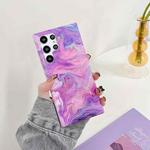 For Samsung Galaxy S22+ 5G Laser Marble TPU Phone Case(Purple Cloud)