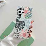 For Samsung Galaxy S22+ 5G Laser Flower TPU Phone Case(Pink Flower)