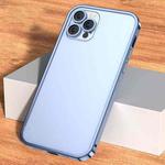 For iPhone 13 Lens Protector Lock Buckle Case(Sierra Blue)