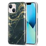 Glazed Marble Phone Case For iPhone 13(Dark Green)