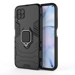 For Huawei Nova 6 SE Shockproof PC + TPU Protective Case with Magnetic Ring Holder(Black)