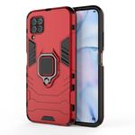For Huawei Nova 6 SE Shockproof PC + TPU Protective Case with Magnetic Ring Holder(Red)
