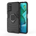 For Huawei Honor V30 Pro Shockproof PC + TPU Protective Case with Magnetic Ring Holder(Black)