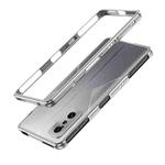 For Xiaomi Redmi K50 Gaming Aurora Lens Protector + Metal Frame Phone Case(Silver)