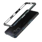 For Xiaomi Redmi K50 Gaming Aurora Lens Protector + Metal Frame Phone Case(Black Blue)