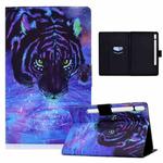 For Samsung Galaxy Tab S8 / S7 Electric Pressed Smart Leather Tablet Case(Starry Lion)