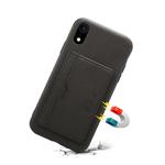 For iPhone XS Max Denior V3 Luxury Car Cowhide Leather Protective Case with Holder & Card Slot(Black)