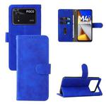 For Xiaomi Poco M4 Pro 4G Skin Feel Magnetic Flip Leather Phone Case(Blue)