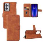 For OnePlus Nord CE 2 5G Skin Feel Magnetic Flip Leather Phone Case(Brown)