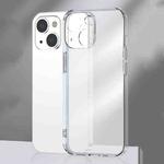 For iPhone 13 Frosted TPU + Glass Phone Case(Transparent)
