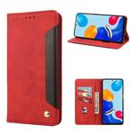 For Xiaomi Redmi Note 11 4G / Note 11S Skin Feel Magnetic Splicing Leather Phone Case(Red)