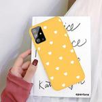For Galaxy S20+ Multi Love Heart Pattern Frosted TPU Protective Case(Yellow)