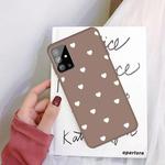 For Galaxy S20+ Multi Love Heart Pattern Frosted TPU Protective Case(Khaki)