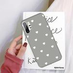 For Galaxy Note10+ Multi Love Heart Pattern Frosted TPU Protective Case(Grey)
