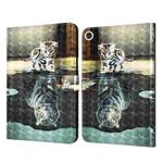 For Huawei Enjoy Tablet 2 10.1 3D Painted Pattern Leather Tablet Case(Cat and Tiger)