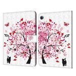 For Huawei Matepad T8 8.0 3D Painted Pattern Leather Tablet Case(Cat Under the Tree)